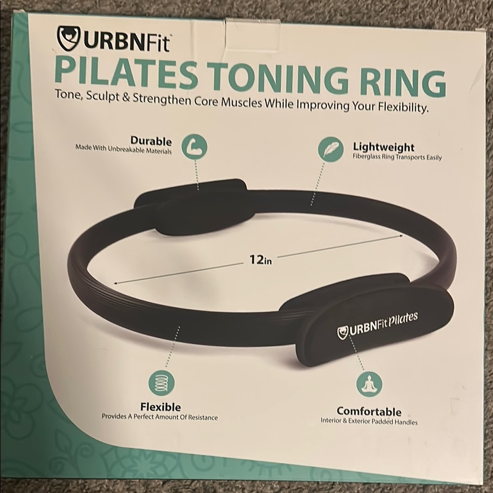Black Pilates Ring with Cushioned Grips